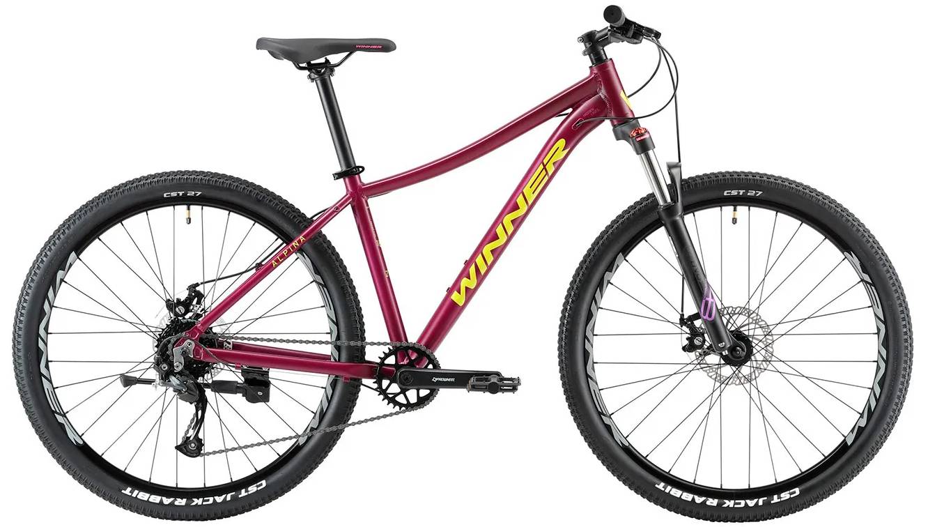 Фотография Велосипед Winner ALPINA 1x8 27,5" размер S 2021 Фиолетовый
